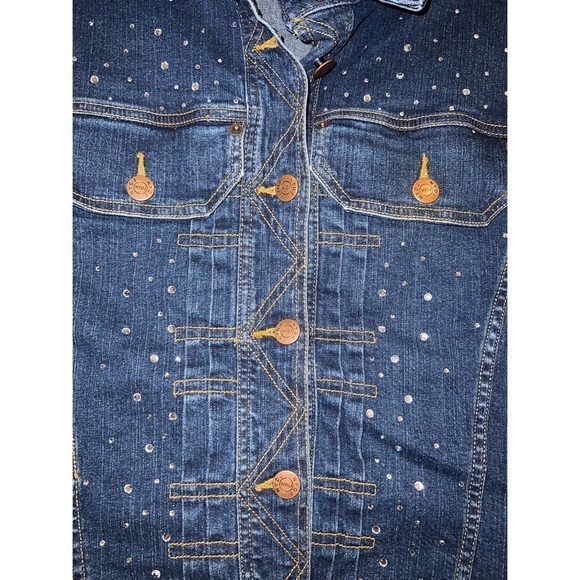 Nydj RHINESTONE EMBELLISHED DENIM JACKET - SIZE S - Picture 2 of 4